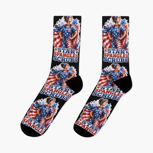 Item preview, Star Spangled Scrubs Patriotic Nurse Hero USA designed and sold by No Limits T-Shirts.