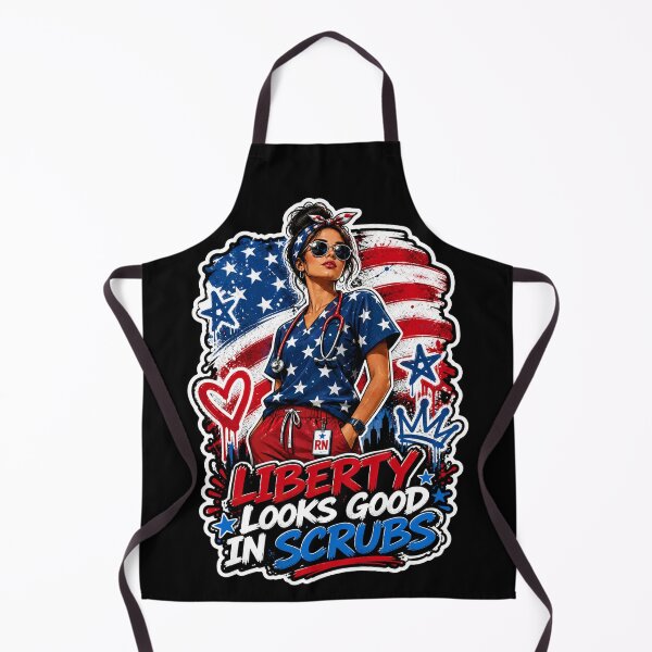 Item preview, Patriotic RN Nurse Liberty Looks Good In Scrubs designed and sold by No Limits T-Shirts.