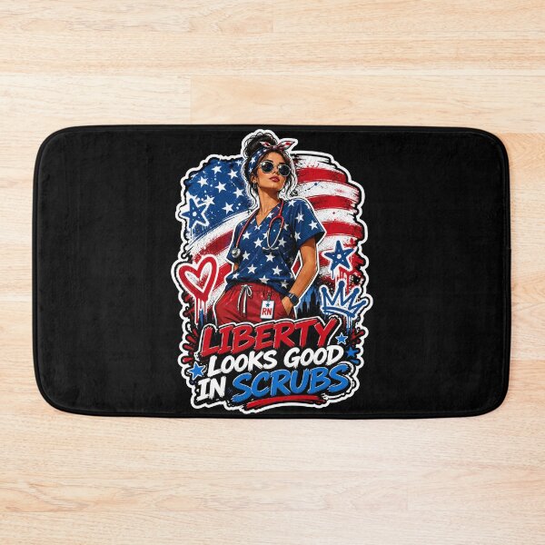 Item preview, Patriotic RN Nurse Liberty Looks Good In Scrubs designed and sold by No Limits T-Shirts.