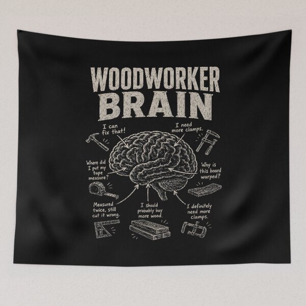 Item preview, Woodworker Brain Funny designed and sold by zoes-ink.