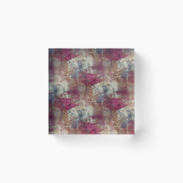 Item preview, Impressionistic Collage Flowers in Magenta and Brown designed and sold by Artistestella.