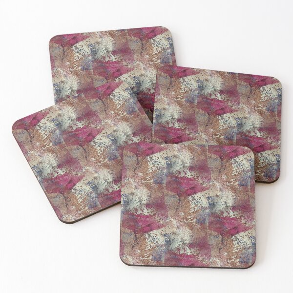 Item preview, Impressionistic Collage Flowers in Magenta and Brown designed and sold by Artistestella.