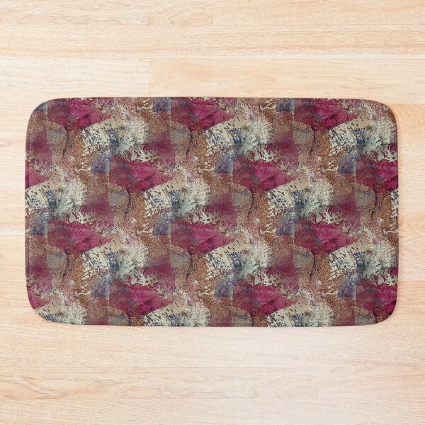 Item preview, Impressionistic Collage Flowers in Magenta and Brown designed and sold by Artistestella.