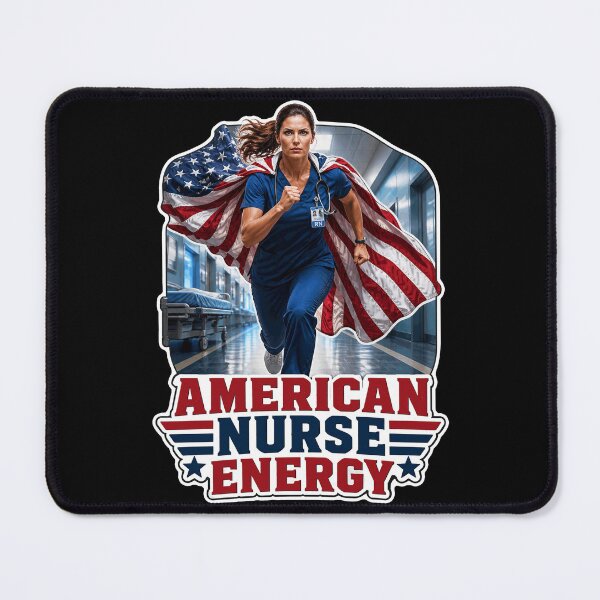 Item preview, American Nurse Energy Patriotic Healthcare Hero RN designed and sold by No Limits T-Shirts.