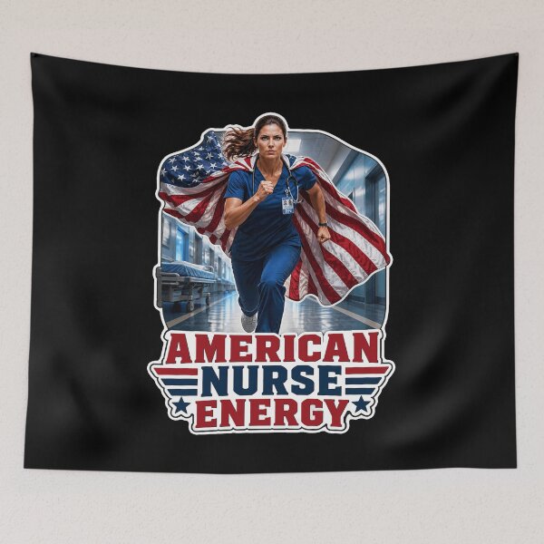 Item preview, American Nurse Energy Patriotic Healthcare Hero RN designed and sold by No Limits T-Shirts.