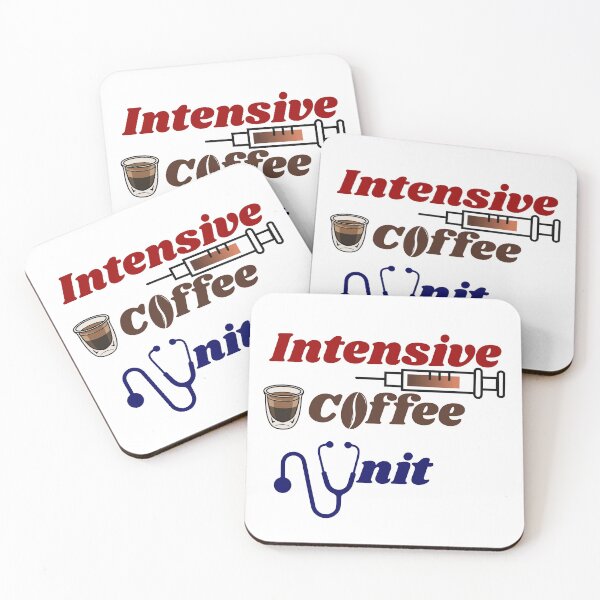 Item preview, ICU Intensive Coffee Unit Funny Nurse Sticker designed and sold by Niji Hibana.