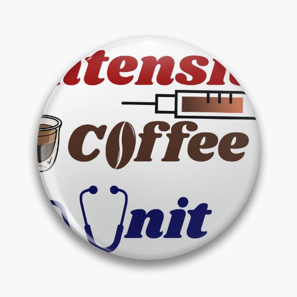 Item preview, ICU Intensive Coffee Unit Funny Nurse Sticker designed and sold by Niji Hibana.