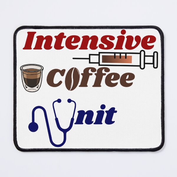 Item preview, ICU Intensive Coffee Unit Funny Nurse Sticker designed and sold by Niji Hibana.