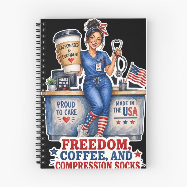Item preview, Freedom Coffee Compression Socks Nurse USA designed and sold by No Limits T-Shirts.