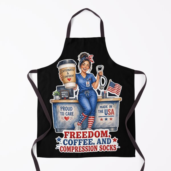 Item preview, Freedom Coffee Compression Socks Nurse USA designed and sold by No Limits T-Shirts.