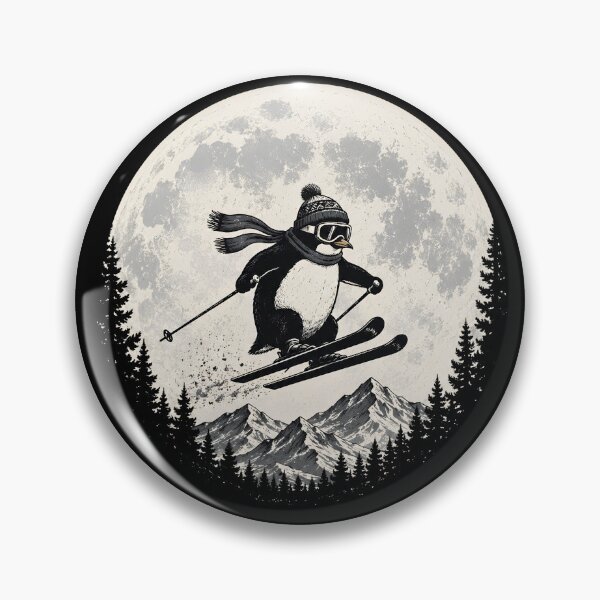 Item preview, Retro Penguin Skiing Mountain Adventure Shirt designed and sold by D-F-R-K.