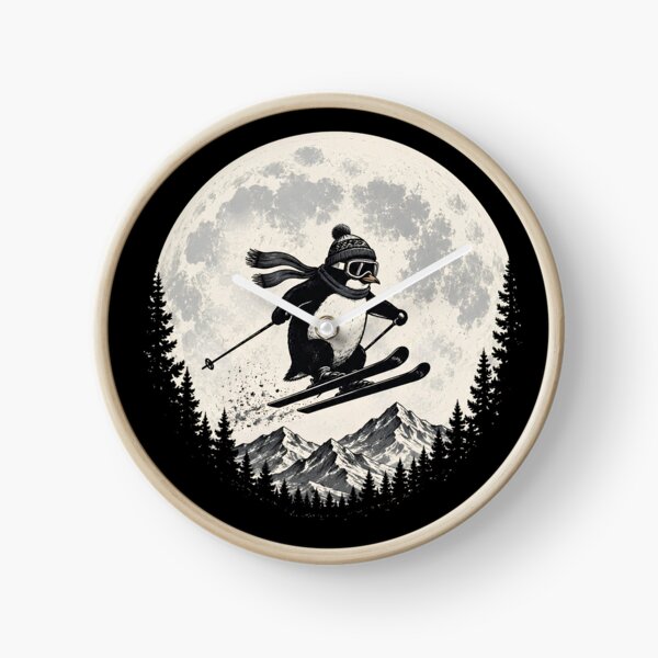 Item preview, Retro Penguin Skiing Mountain Adventure Shirt designed and sold by D-F-R-K.