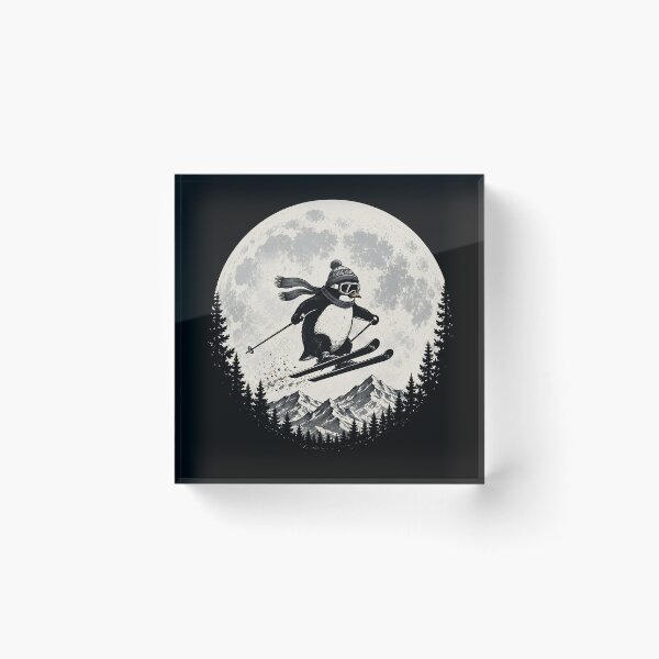 Item preview, Retro Penguin Skiing Mountain Adventure Shirt designed and sold by D-F-R-K.