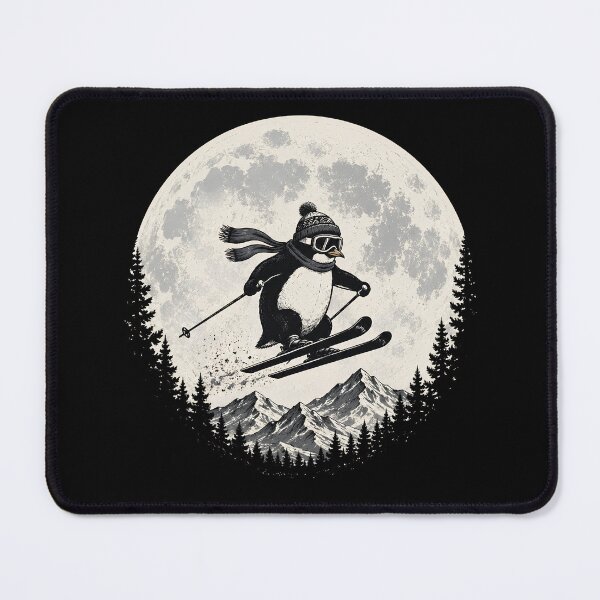 Item preview, Retro Penguin Skiing Mountain Adventure Shirt designed and sold by D-F-R-K.
