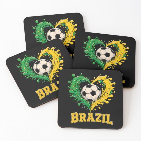 Item preview, Brazil Soccer Football Heart Art designed and sold by LuisWorks.