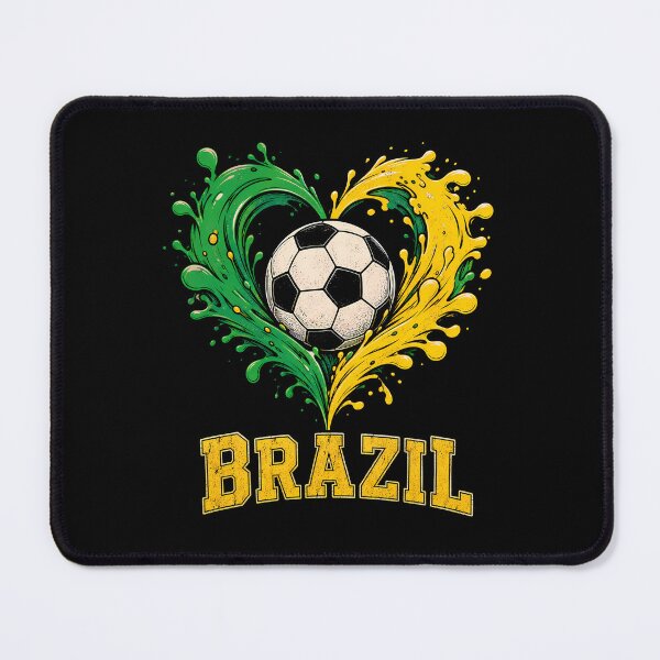Item preview, Brazil Soccer Football Heart Art designed and sold by LuisWorks.