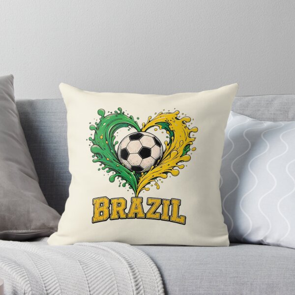 Item preview, Brazil Soccer Football Heart Art designed and sold by LuisWorks.