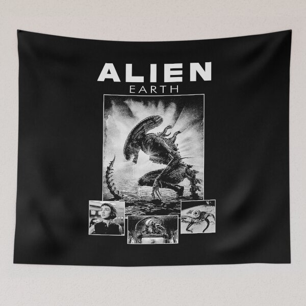 Item preview, Interstellar Horror – Black T-Shirt designed and sold by EspiralArt.