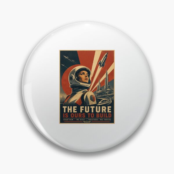 Item preview, The Future Is Ours To Build – Retro Futurism Space designed and sold by Fleetwood1994.