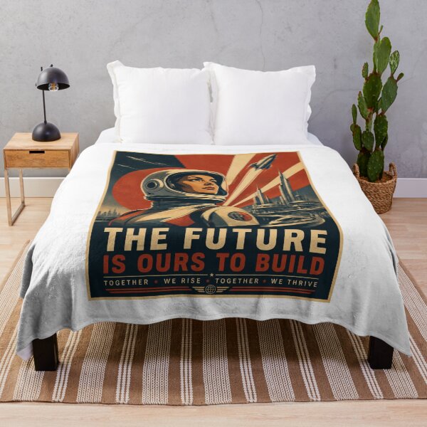 Item preview, The Future Is Ours To Build – Retro Futurism Space designed and sold by Fleetwood1994.