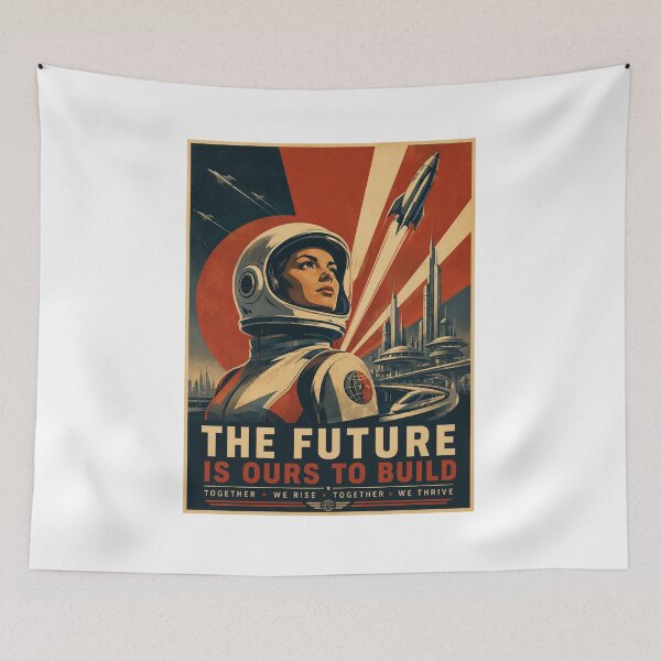 Item preview, The Future Is Ours To Build – Retro Futurism Space designed and sold by Fleetwood1994.