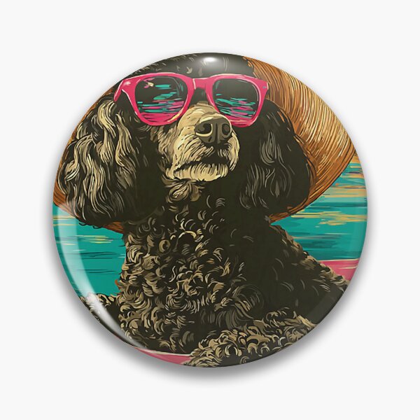 Item preview, Summer Poodle with Sunglasses Cute Dog Tropical Pool Party designed and sold by Littermin.