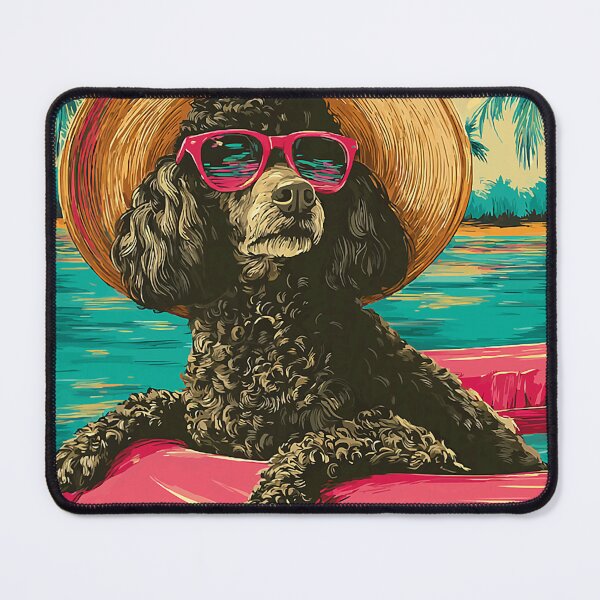 Item preview, Summer Poodle with Sunglasses Cute Dog Tropical Pool Party designed and sold by Littermin.