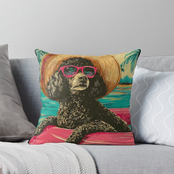 Item preview, Summer Poodle with Sunglasses Cute Dog Tropical Pool Party designed and sold by Littermin.