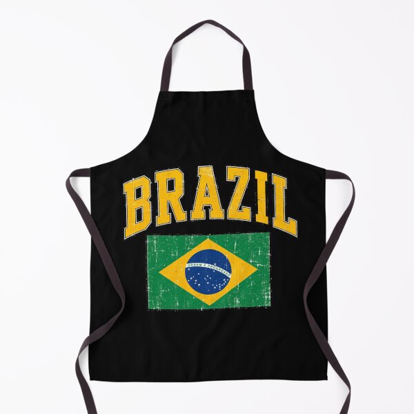 Item preview, Vintage Brazil Flag Collegiate Soccer Art designed and sold by LuisWorks.