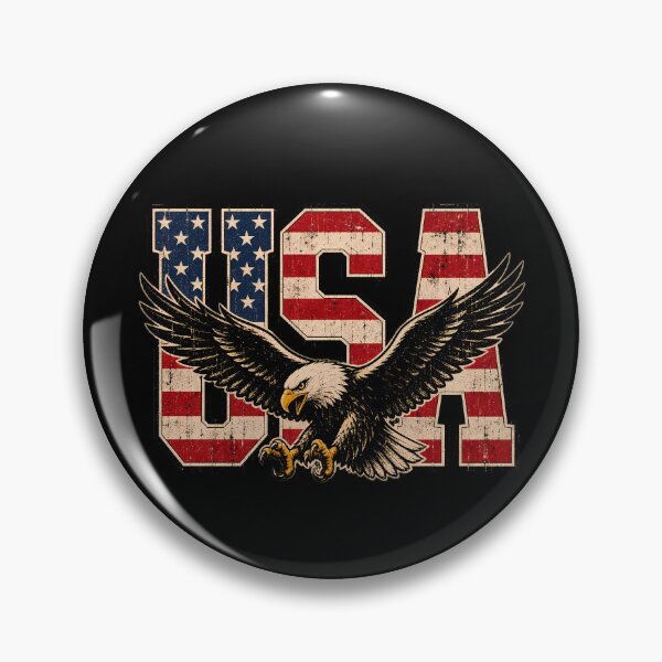 Item preview, USA Flag Bald Eagle Vintage Art designed and sold by LuisWorks.