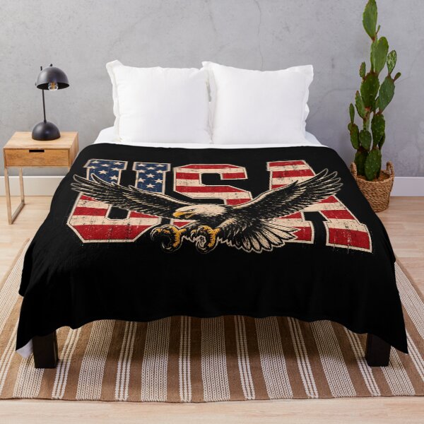 Item preview, USA Flag Bald Eagle Vintage Art designed and sold by LuisWorks.