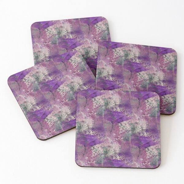 Item preview, Impressionistic Collage Flowers in Purple and Pink designed and sold by Artistestella.
