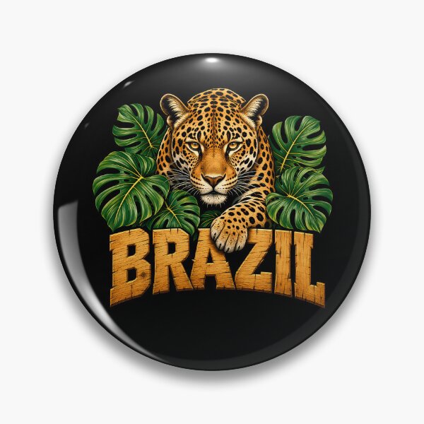 Item preview, Brazil Jaguar Tropical Monstera Art designed and sold by LuisWorks.