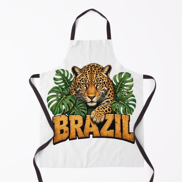 Item preview, Brazil Jaguar Tropical Monstera Art designed and sold by LuisWorks.