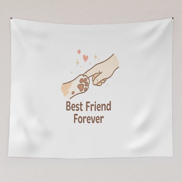 Item preview, Best Friend Forever Dog & Cat Minimal Pet Lover Design designed and sold by Lovestickerco.