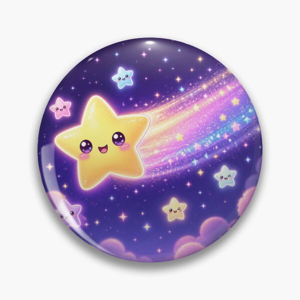 Item preview, Kawaii Shooting Star Rainbow Galaxy Cute Celestial Night Sky Pastel Space Art designed and sold by Cosmic Zodiac Studio.