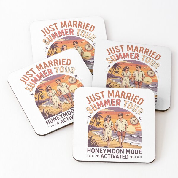 Item preview, Just Married Summer Tour Romantic Summer Vacation Couple Design designed and sold by RoyesButler.
