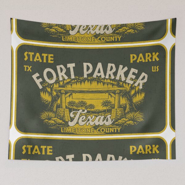 Item preview, Fort Parker State Park, Limestone County, Texas, badge design designed and sold by Wanderful-roads.
