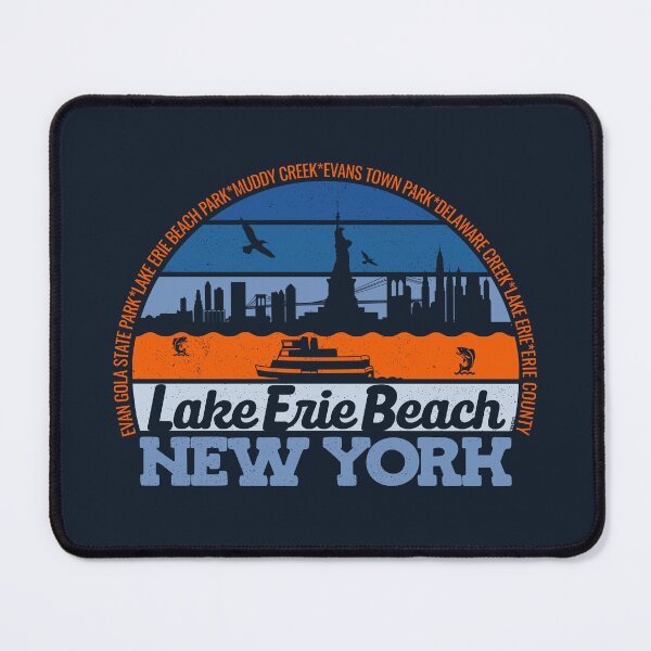 Item preview, Lake Erie Beach New York Sunset Retro Vintage Local Pride Logo designed and sold by CRHPOD20.