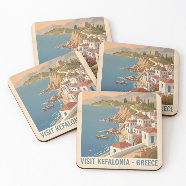 Item preview, Kefalonia Greece, Greek Island Vintage Travel Tourism designed and sold by TravelersGems.