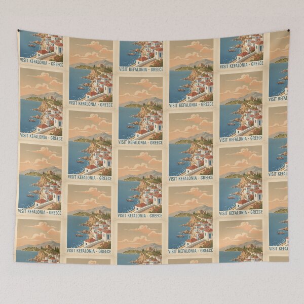 Item preview, Kefalonia Greece, Greek Island Vintage Travel Tourism designed and sold by TravelersGems.