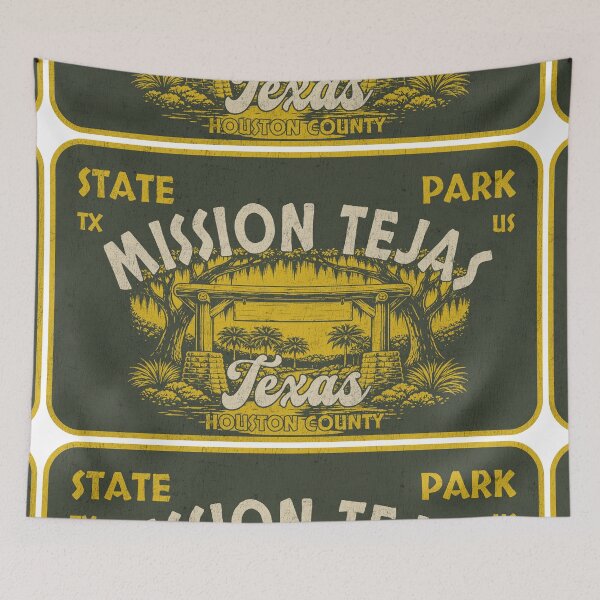 Item preview, Mission Tejas State Park, Houston County, Texas, badge design designed and sold by Wanderful-roads.