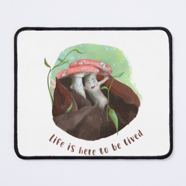 Item preview, Life Is Here To Be Lived Cute Mushroom Elf Art designed and sold by OhSusiVee.