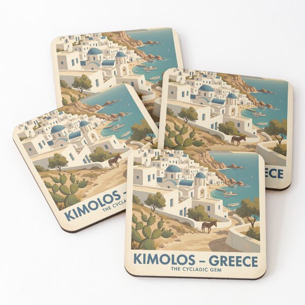 Item preview, Kimolos Greece, Greek Island Vintage Travel Tourism designed and sold by TravelersGems.