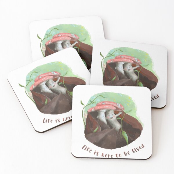 Item preview, Life Is Here To Be Lived Cute Mushroom Elf Art designed and sold by OhSusiVee.
