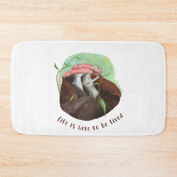 Item preview, Life Is Here To Be Lived Cute Mushroom Elf Art designed and sold by OhSusiVee.