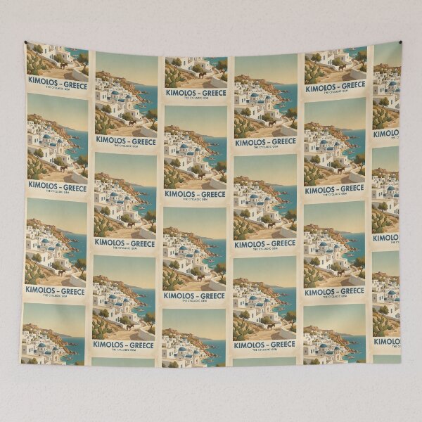 Item preview, Kimolos Greece, Greek Island Vintage Travel Tourism designed and sold by TravelersGems.