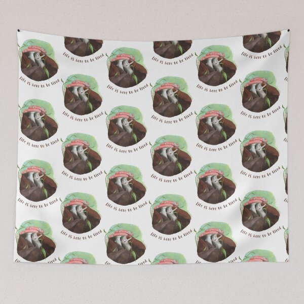 Item preview, Life Is Here To Be Lived Cute Mushroom Elf Art designed and sold by OhSusiVee.