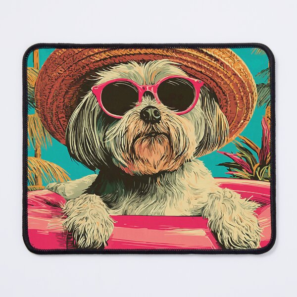 Item preview, Summer Maltese with Sunglasses Cute Dog Tropical Pool Party designed and sold by Littermin.