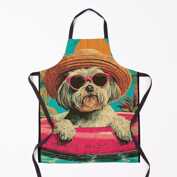 Item preview, Summer Maltese with Sunglasses Cute Dog Tropical Pool Party designed and sold by Littermin.